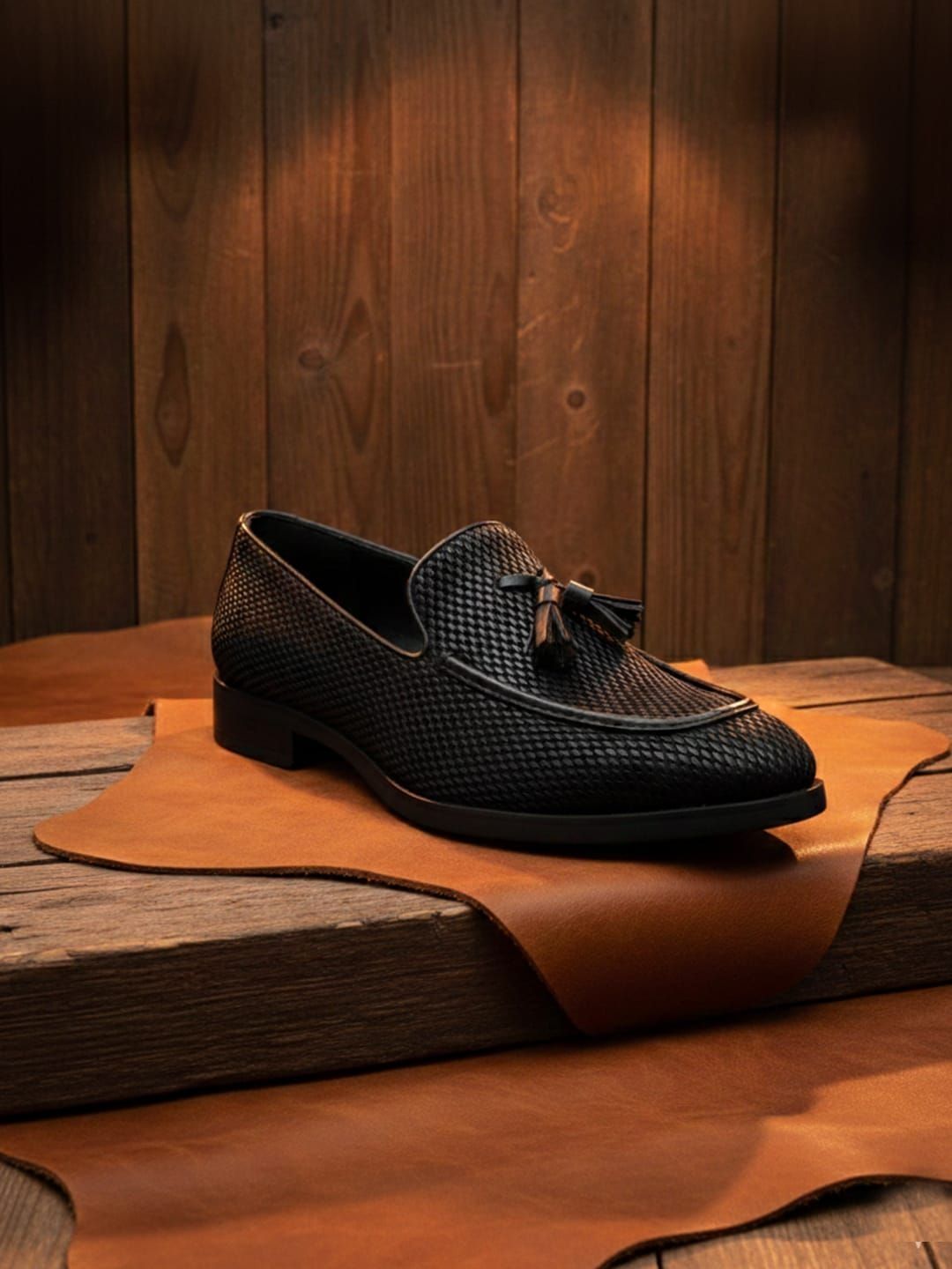 House of Pataudi Round Toe Slip-On Formal Shoes