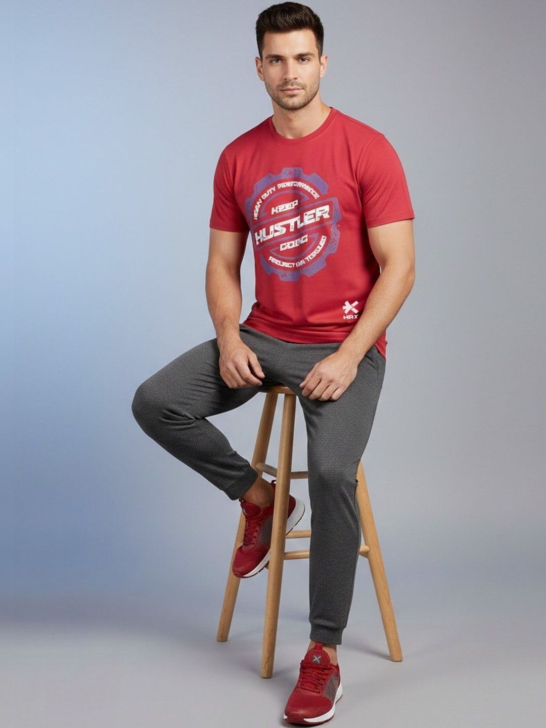 HRX by Hrithik Roshan Printed Round Neck Regular Fit T-shirt