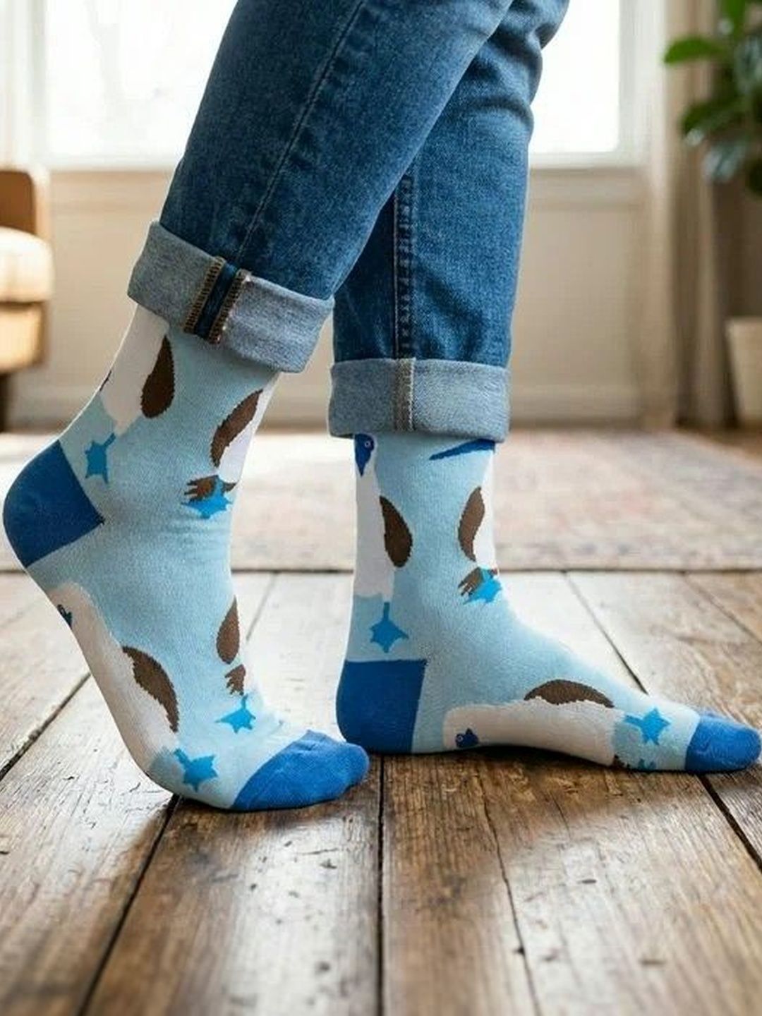 JUMPLINGS Men Patterned Calf Length Socks