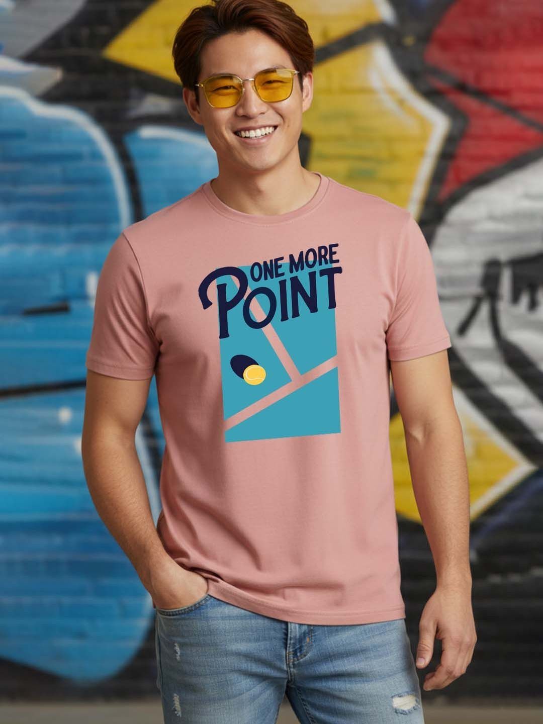 Greylongg Typography Printed Round Neck T-shirt