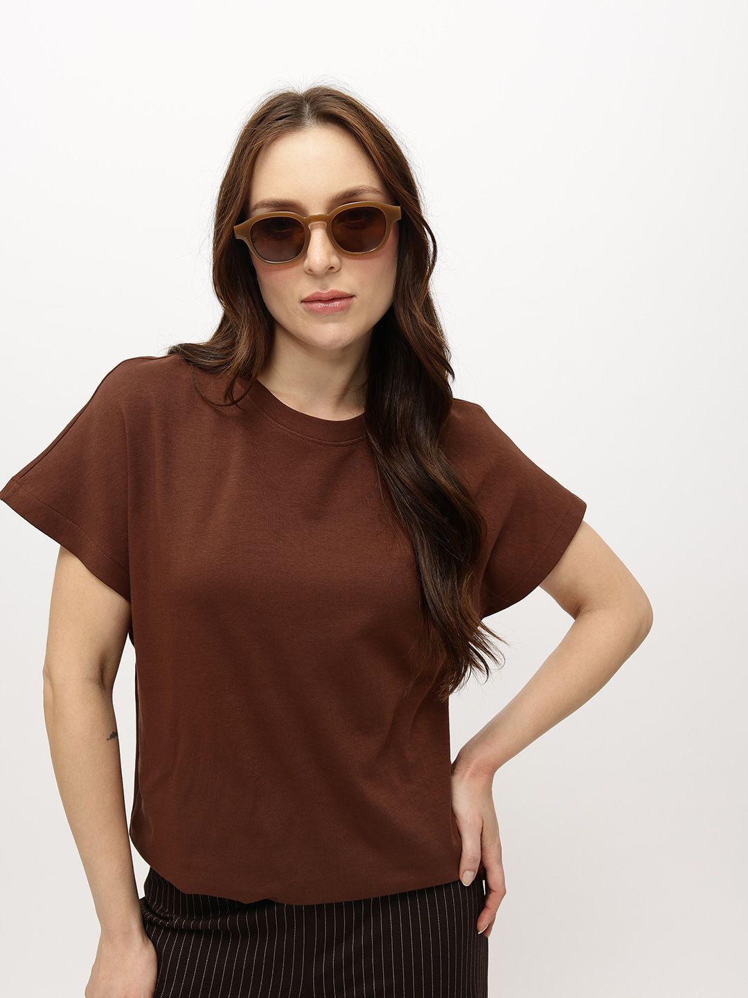 Extended Sleeves Pure Cotton T-shirt