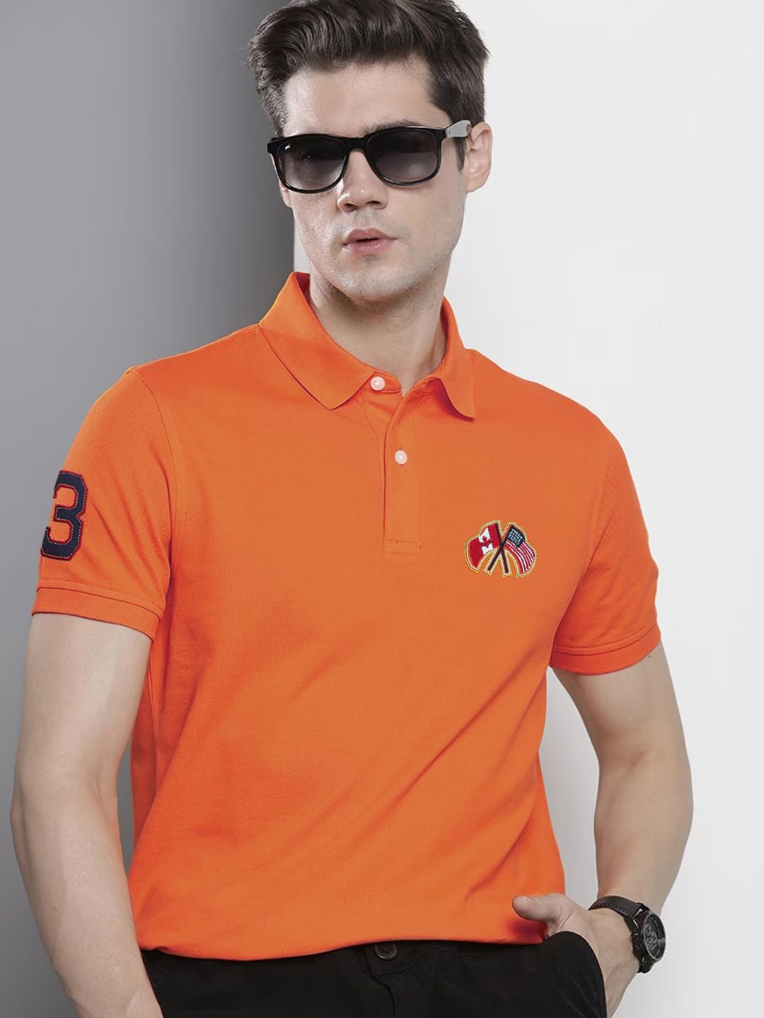 SZN Men Printed Polo Collar Moisture Wicking T-shirt