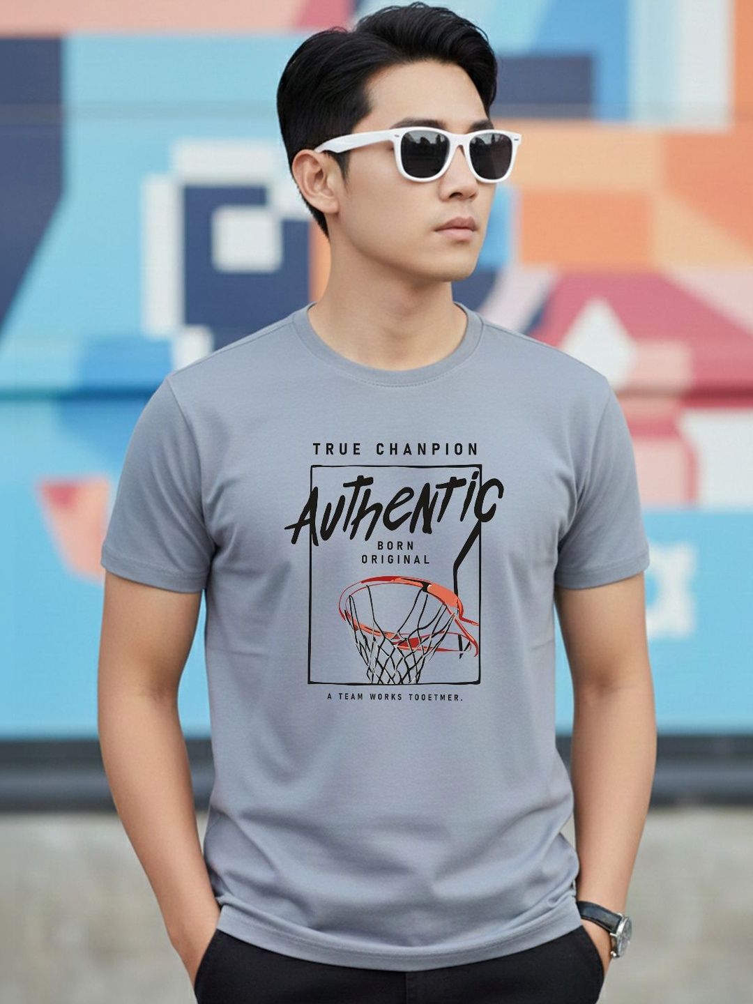 Greylongg Men Printed T-shirt