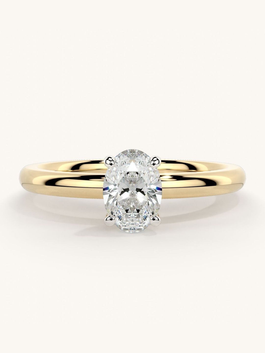 VALANOVA Gold 0.50 Carat Lab Dimond Studded Ring- 1.76 g