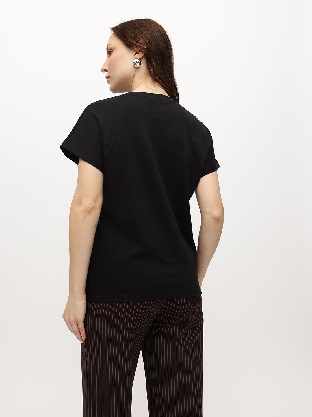 Extended Sleeves Pure Cotton T-shirt