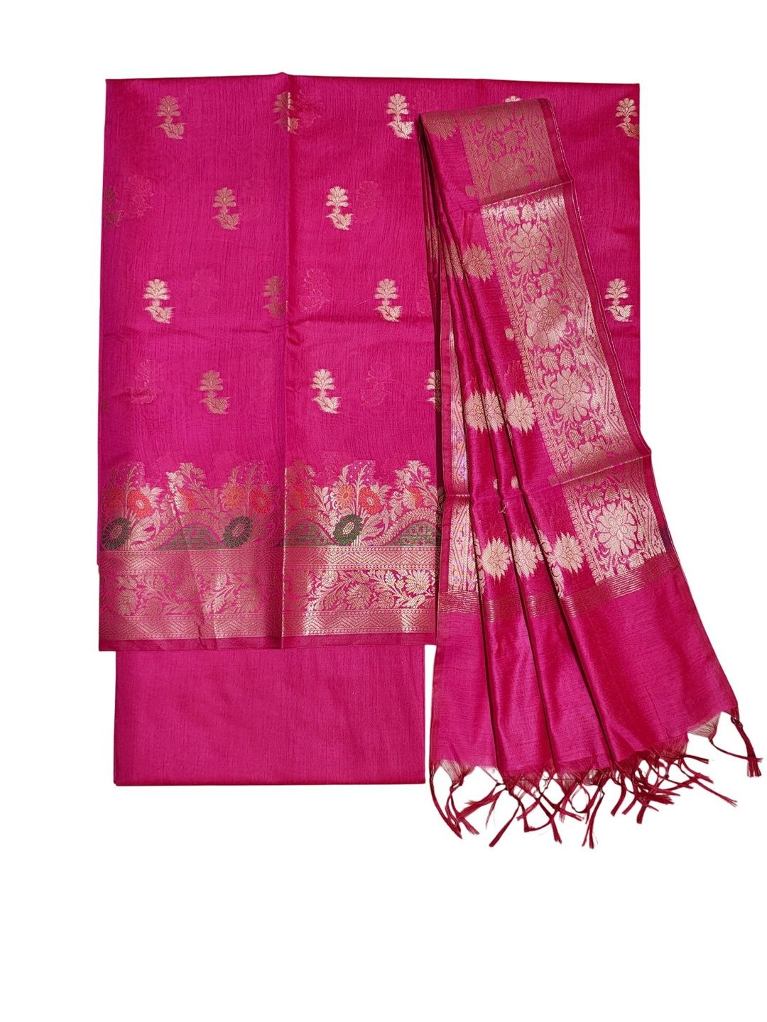 ivikta Art Silk Unstitched Dress Material