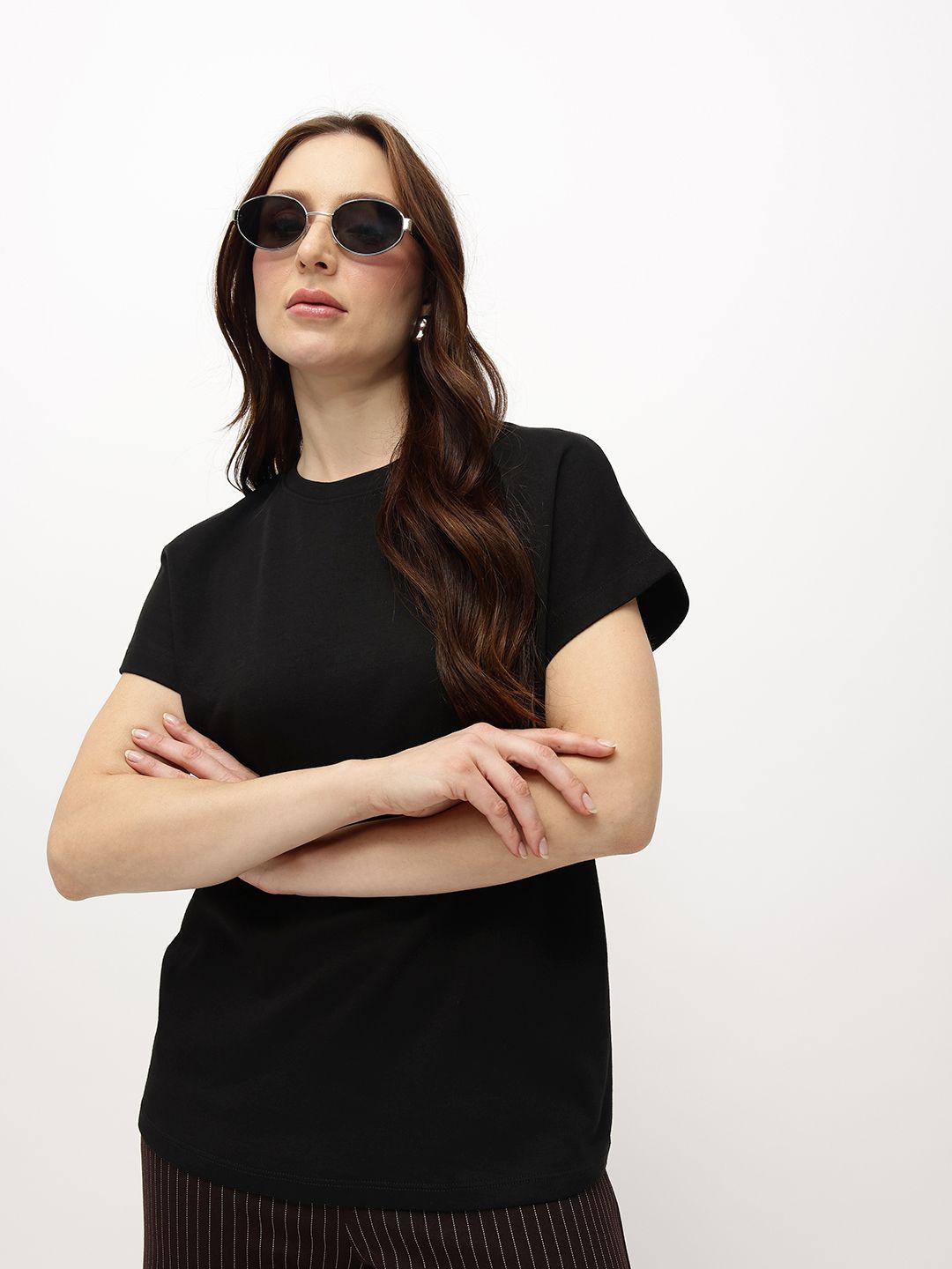 Extended Sleeves Pure Cotton T-shirt