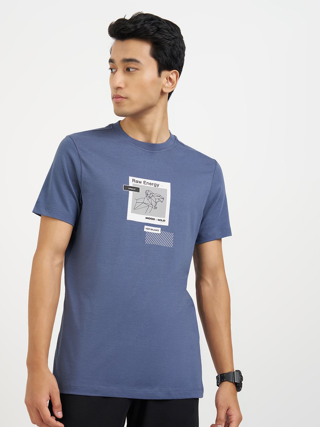 Ajile by Pantaloons Men Printed Slim Fit T-shirt