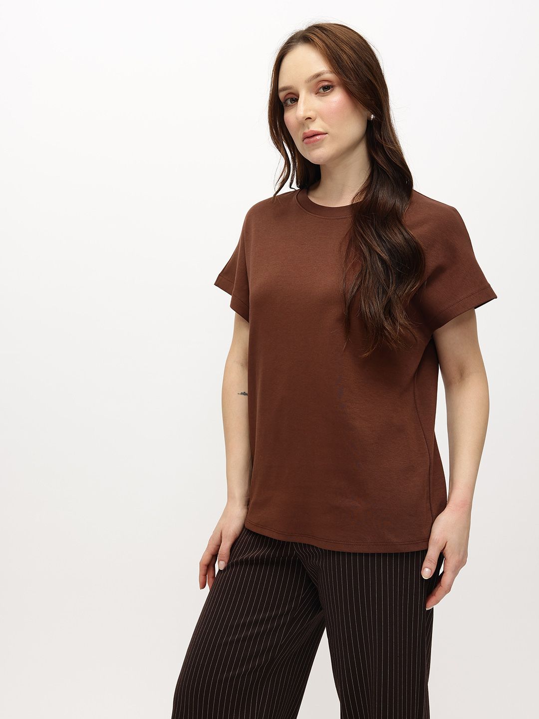 Extended Sleeves Pure Cotton T-shirt