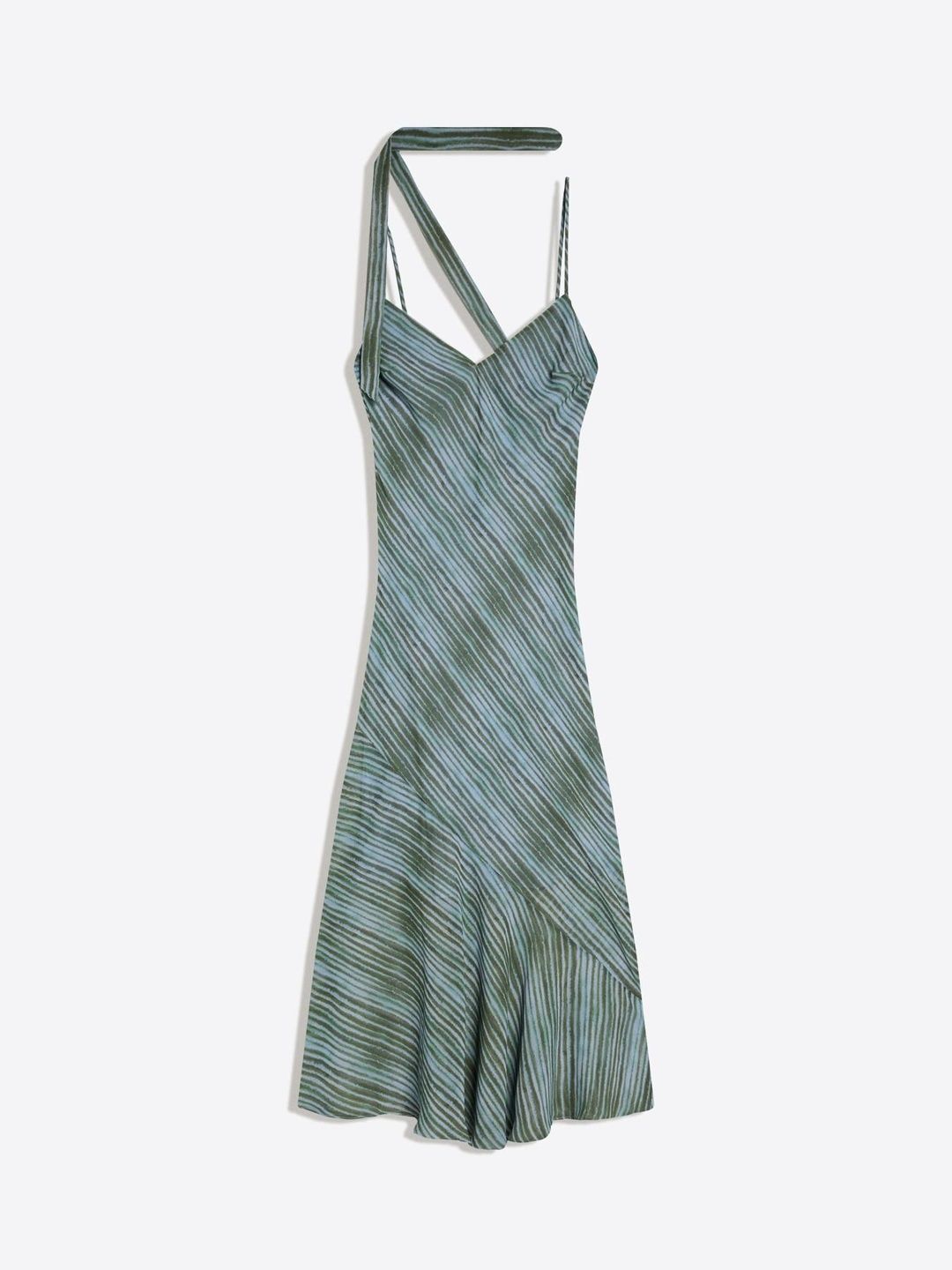 Scarf chiffon midi dress