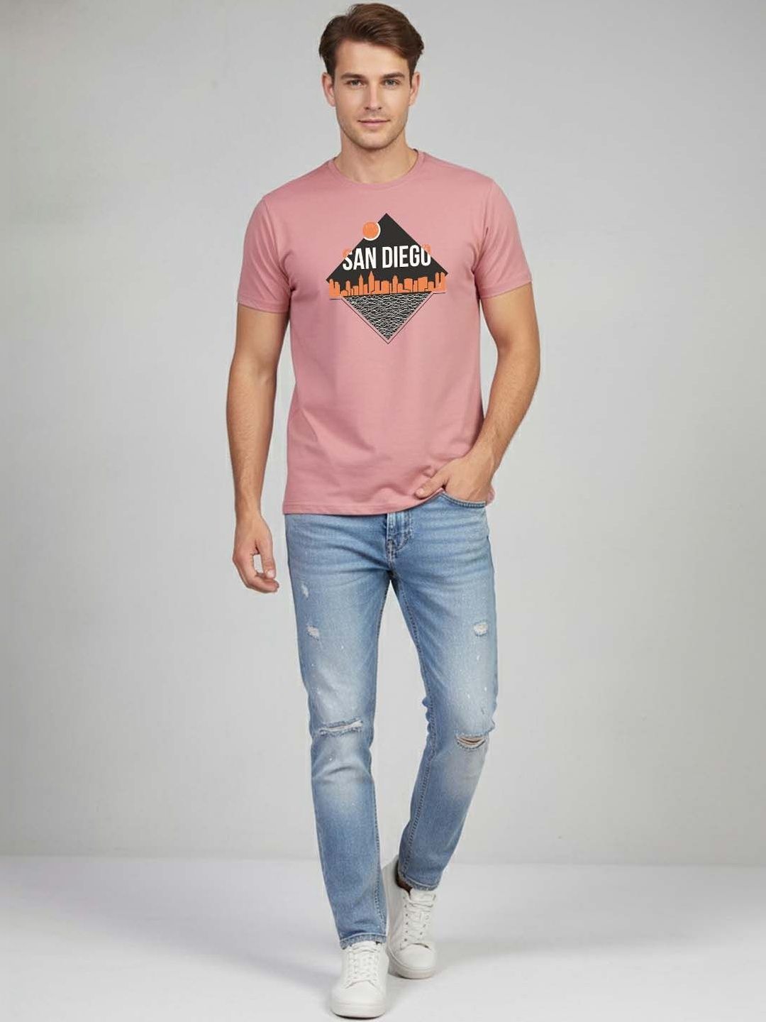 Greylongg Men Printed T-shirt