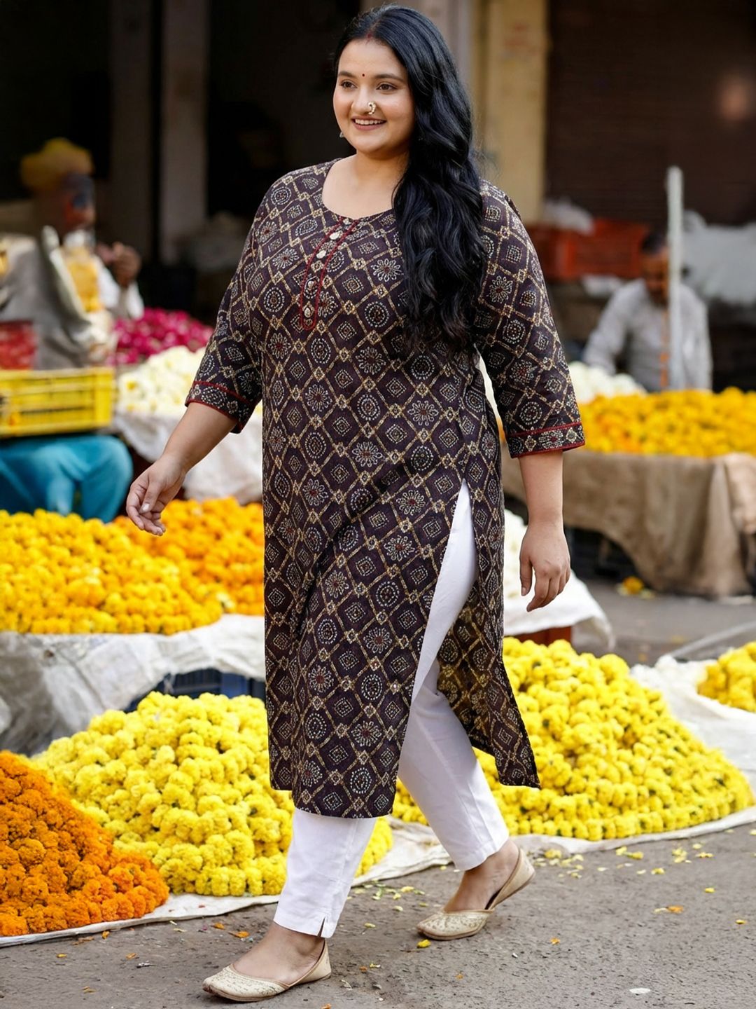 Sztori Women Floral Printed Kurta