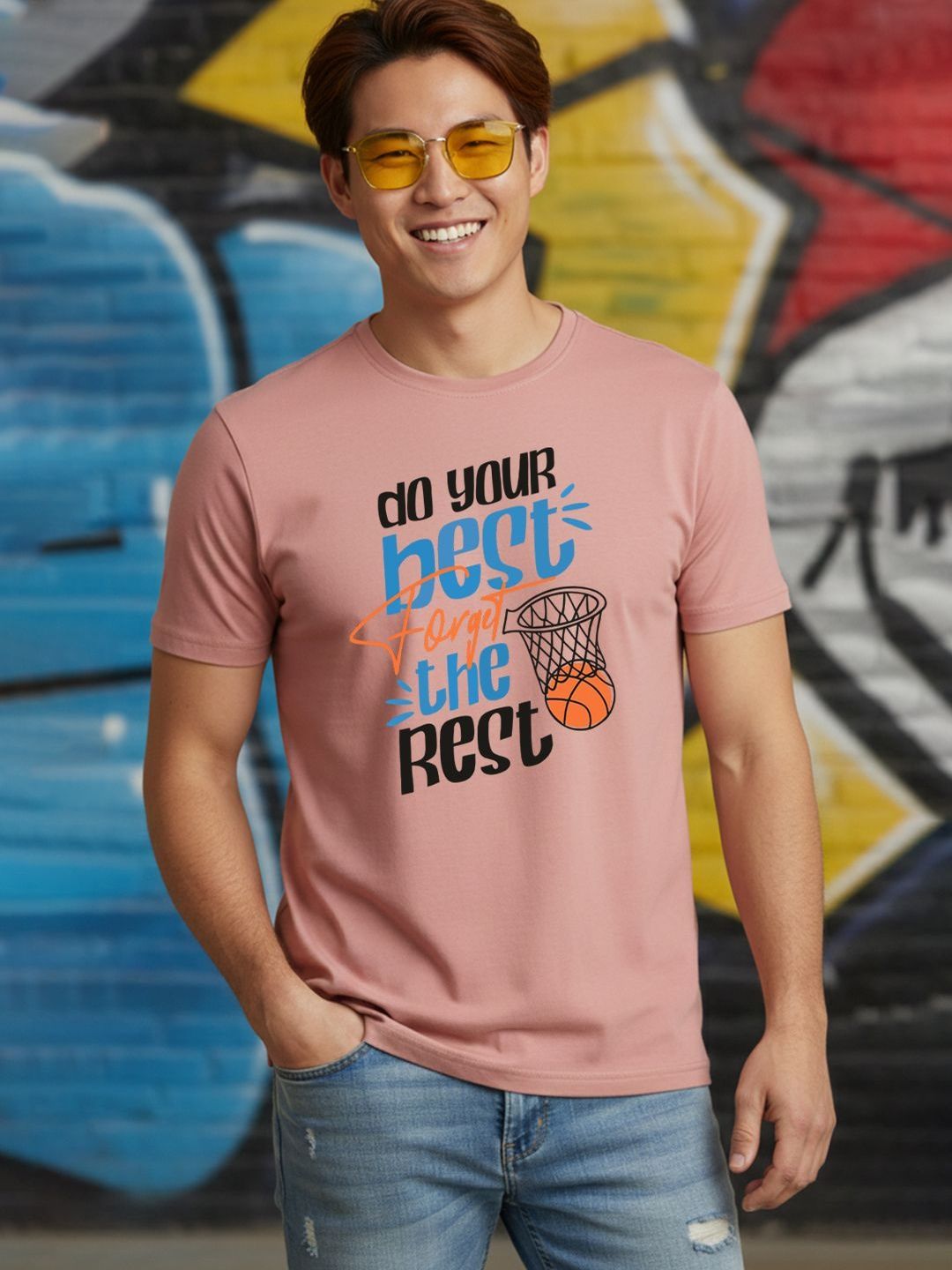 Greylongg Men Typography Printed T-shirt