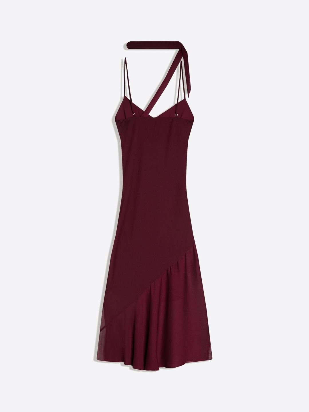 Scarf chiffon midi dress