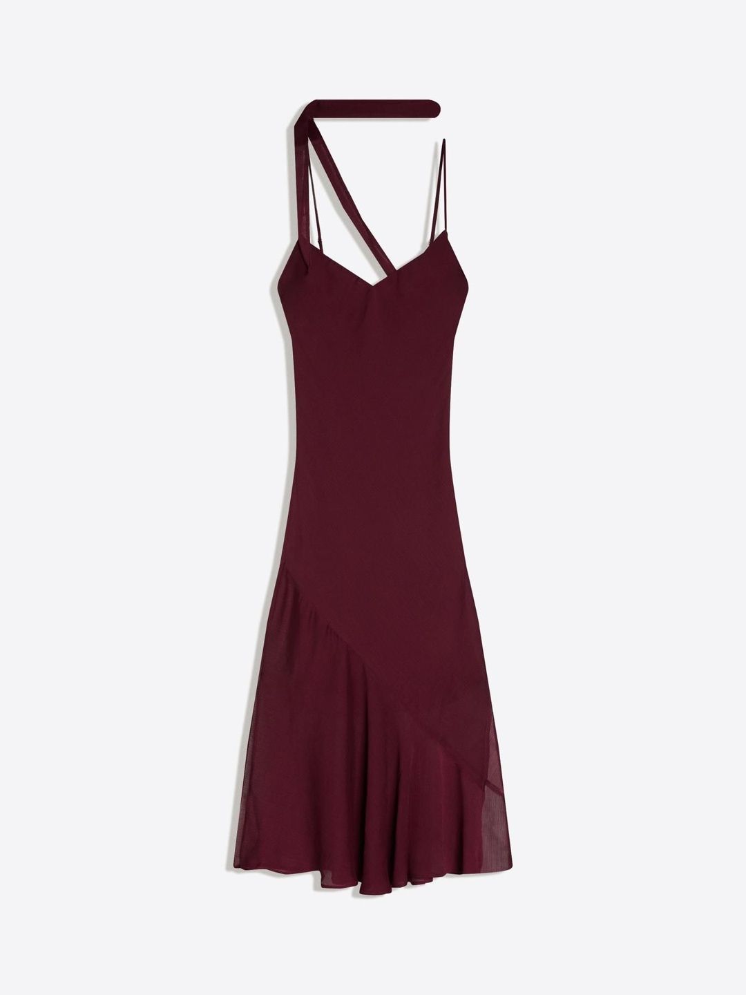 Scarf chiffon midi dress