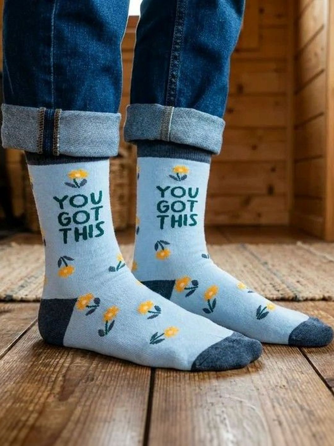 JUMPLINGS Men Cotton Patterned Above Ankle Socks