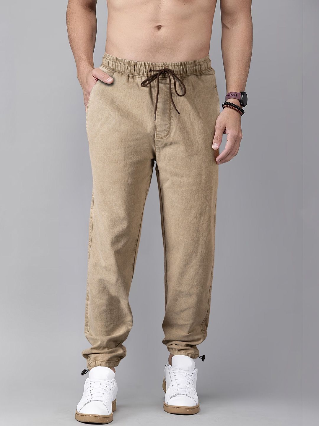 RIG BONE Men Comfort Jogger Mid-Rise Light Fade Stretchable Jeans