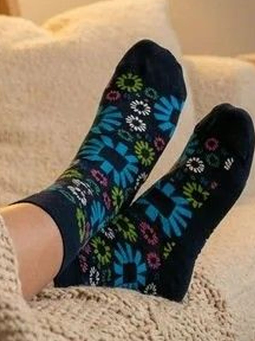 JUMPLINGS Men Cotton Patterned Above Ankle Socks