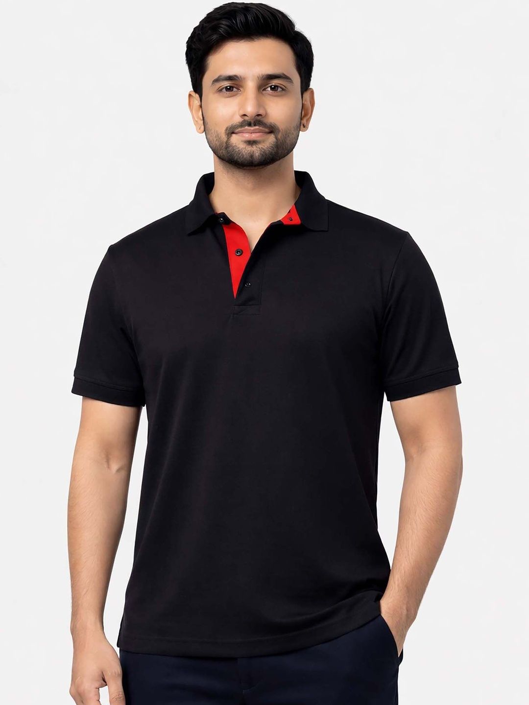 Bandar Baant Collections Men Polo Collar T-shirt
