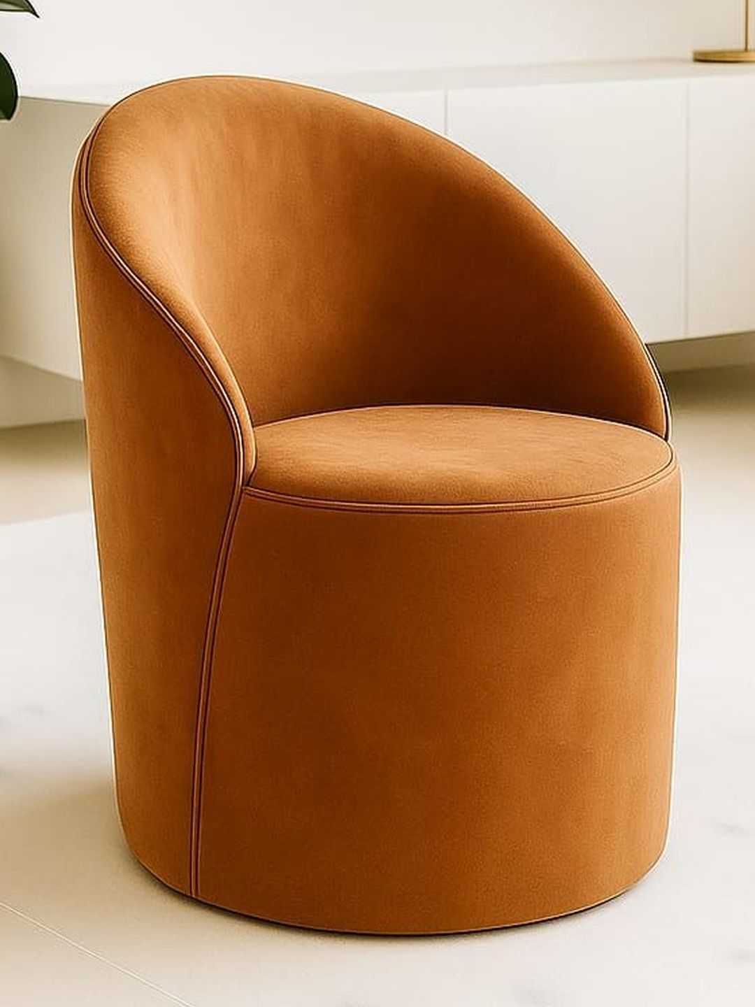 JAICO Coffee Brown Round Ottomans