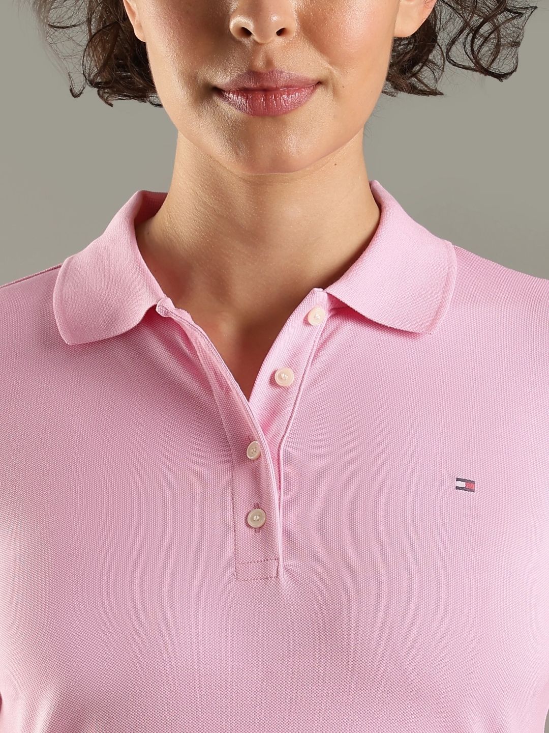 Brand Logo Polo Collar Slim Fit T-shirt
