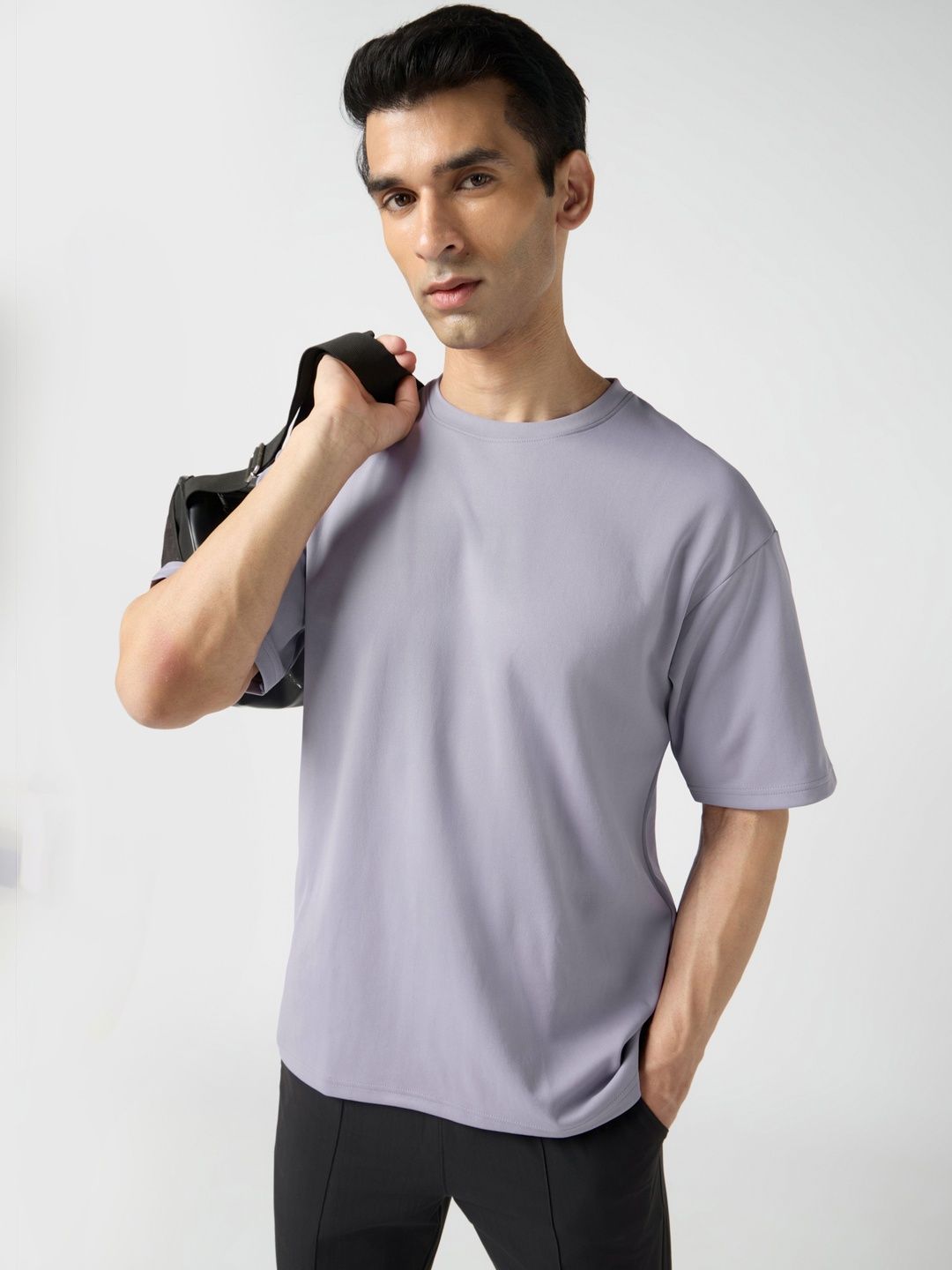 Technosport Rapid-Dry Drop-Shoulder Sleeves Relaxed Fit T-shirt