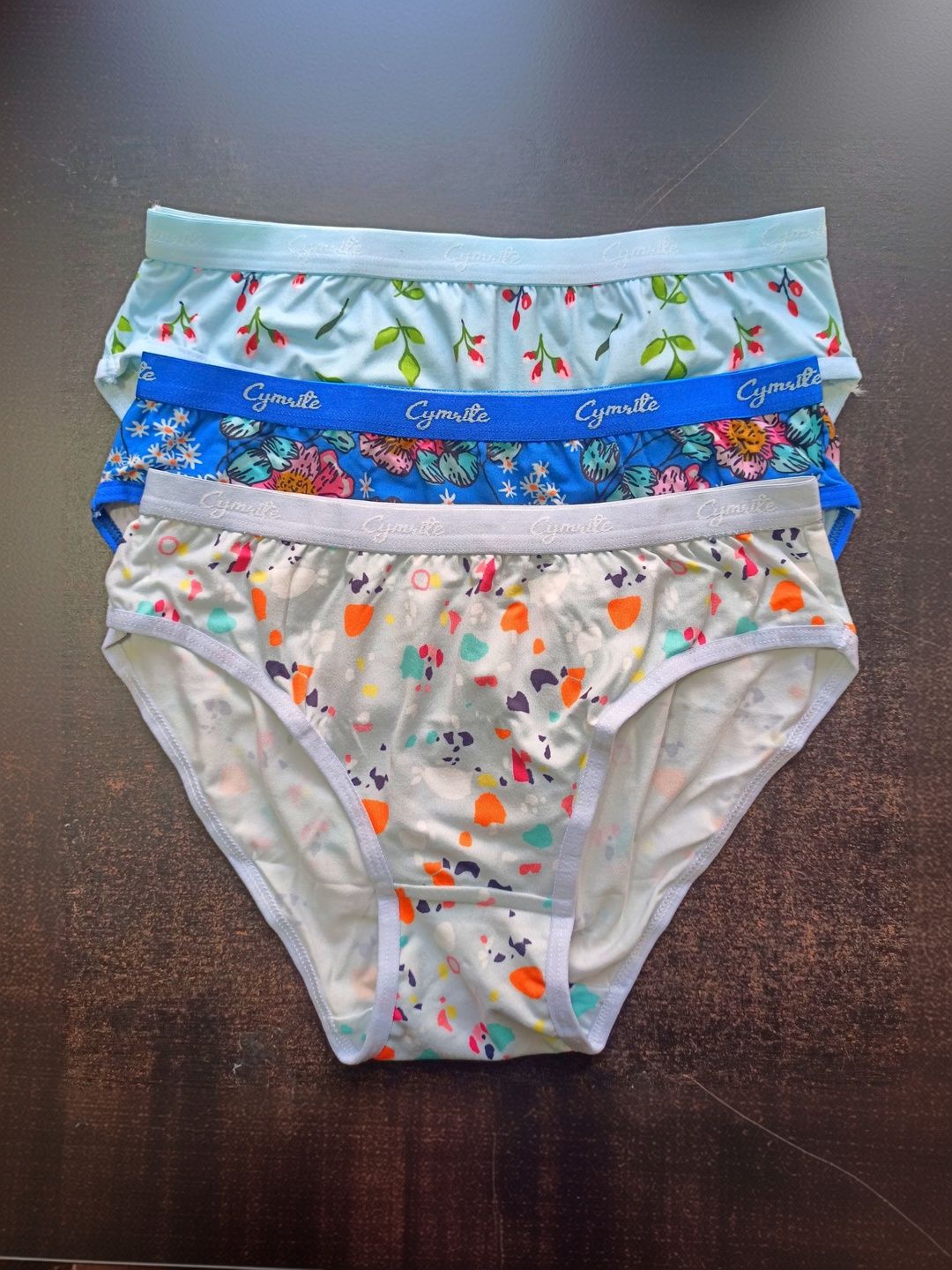 CYMRITE Pack of 3 Printed Cotton Basic Briefs