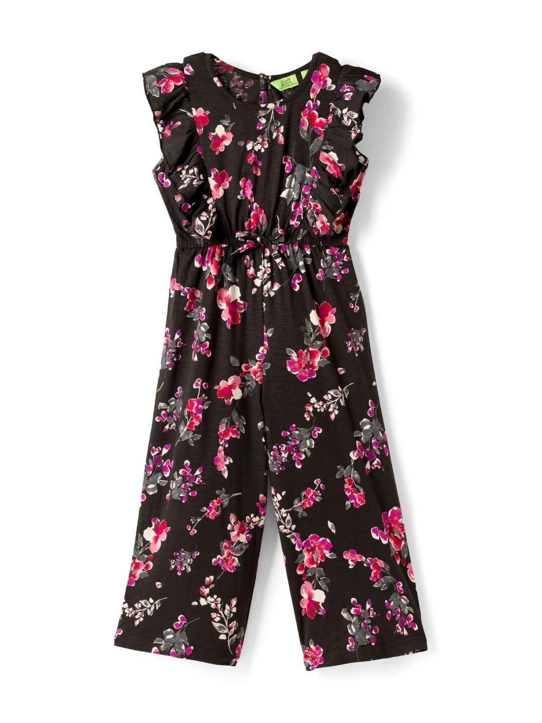 Tiara Girls Printed with Ruffles Jumpsuit