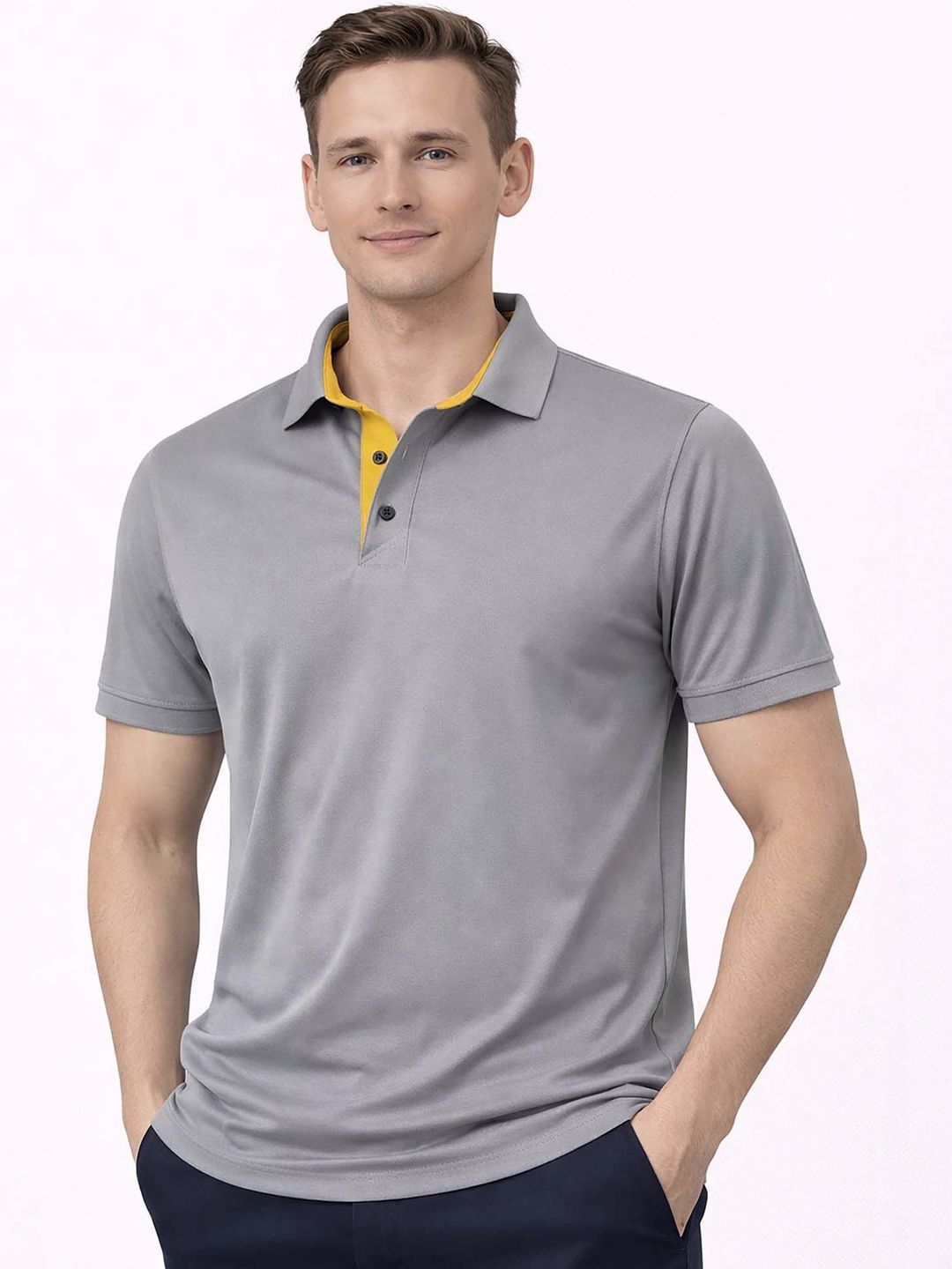 Bandar Baant Collections Men Polo Collar T-shirt