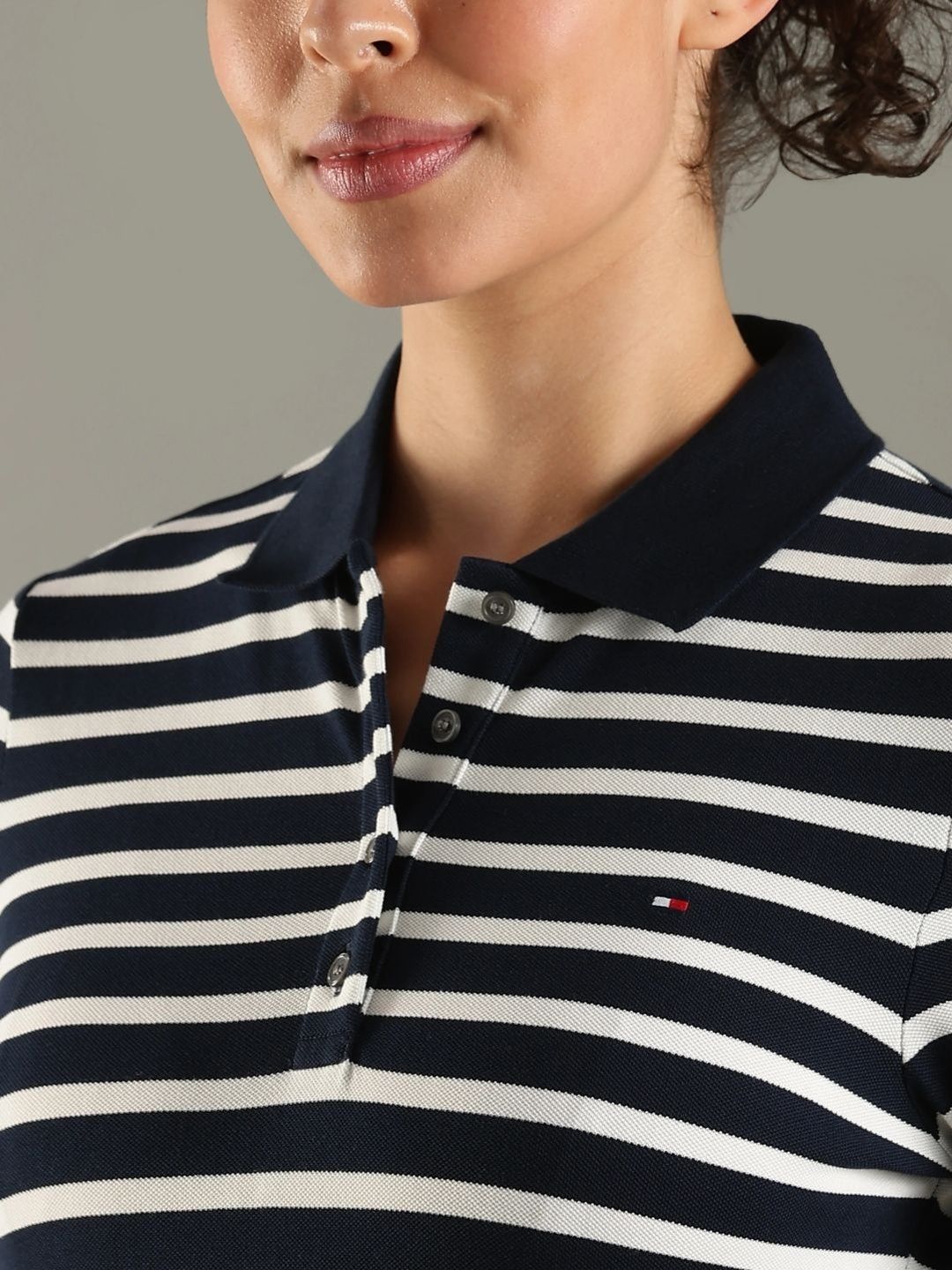 Striped Polo Collar Slim Fit T-shirt