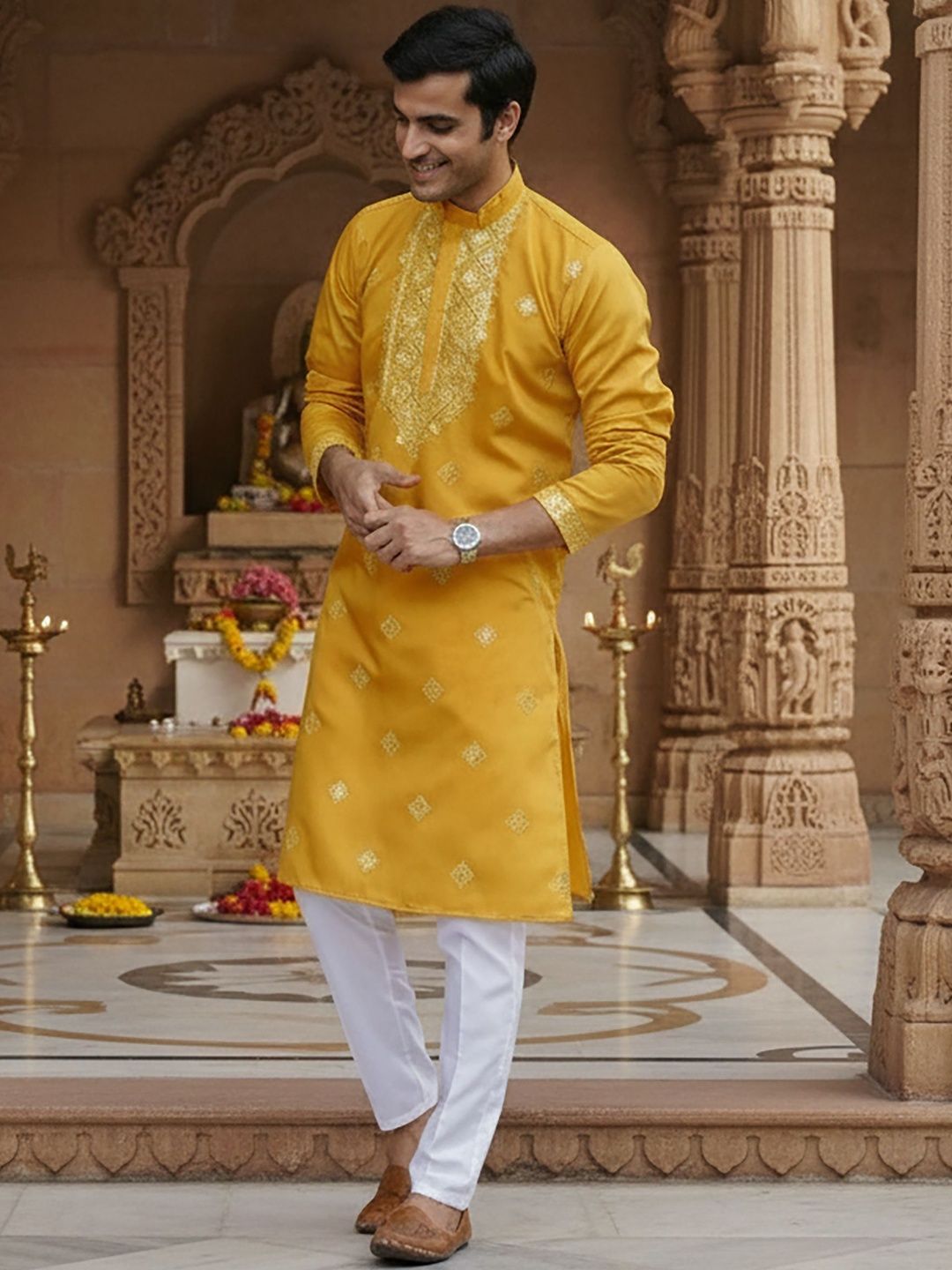 RANGRAAG Men Ethnic Motifs Printed Kurta