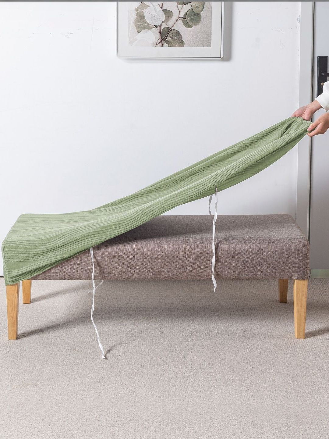 HOKIPO Nestiva Series Green Knitting Sofa Bench Covers