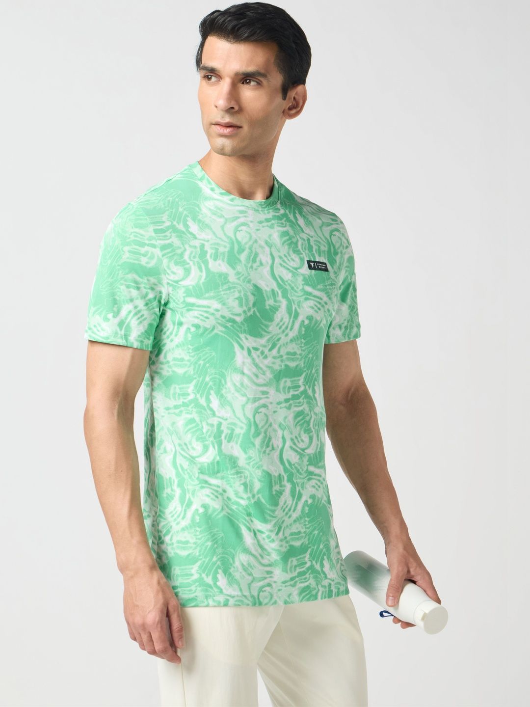 Technosport Men Printed Slim Fit T-shirt