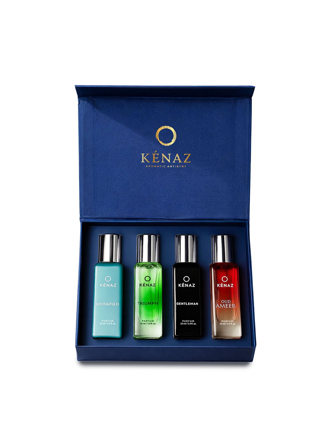 Kenaz Men Set Of 4 Untamed-Triumph-Oud Ameer-Gentleman Eau De Parfum- 20 ml Each