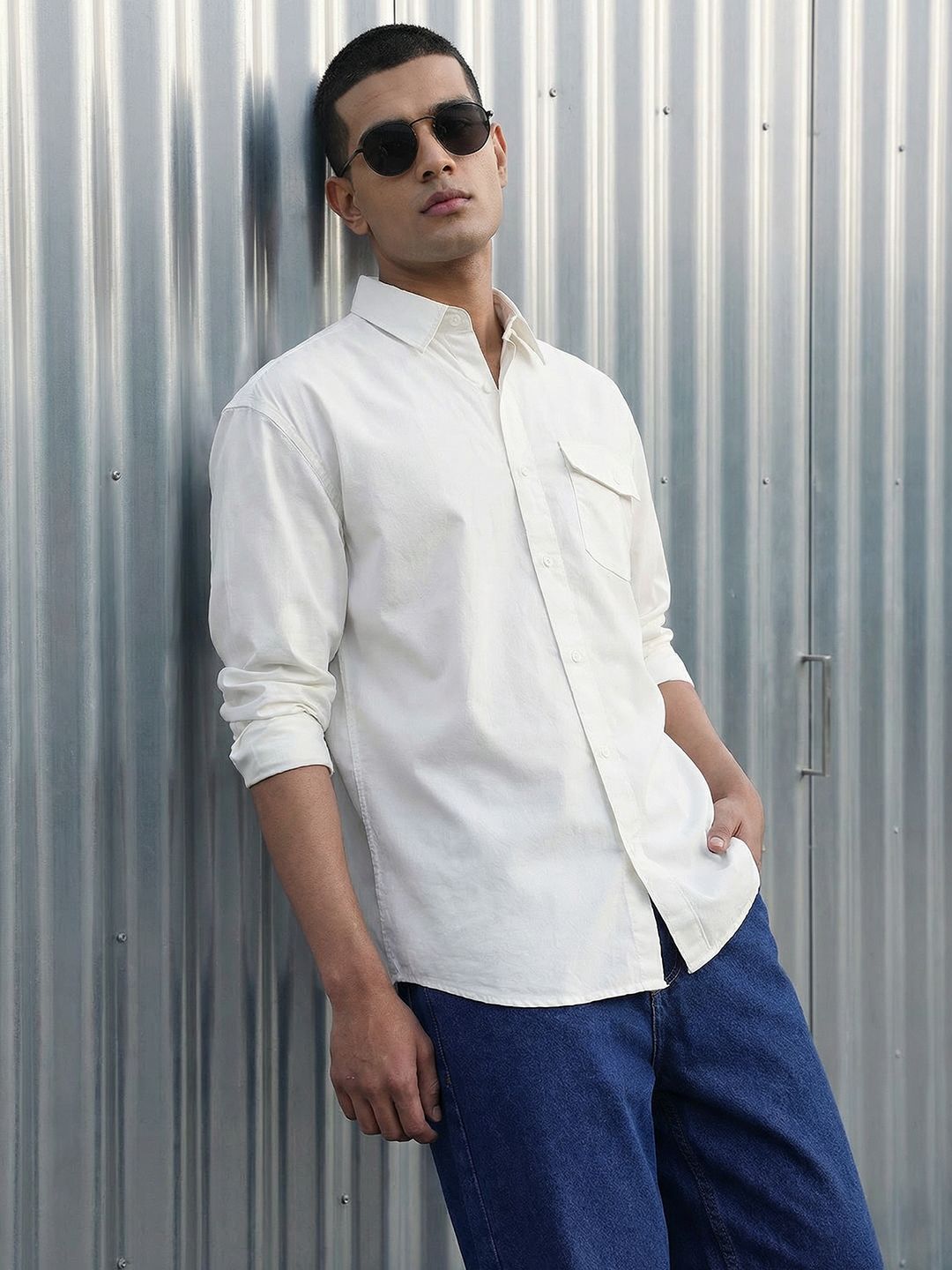 The Roadster Life Co. Pure Cotton Relaxed Shirt