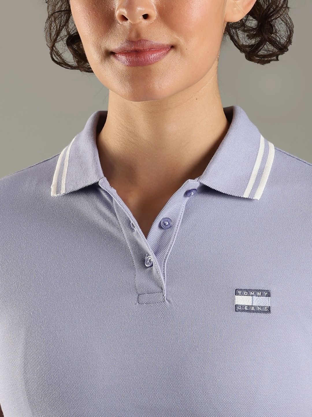 Brand Logo Polo Collar Slim Fit T-shirt