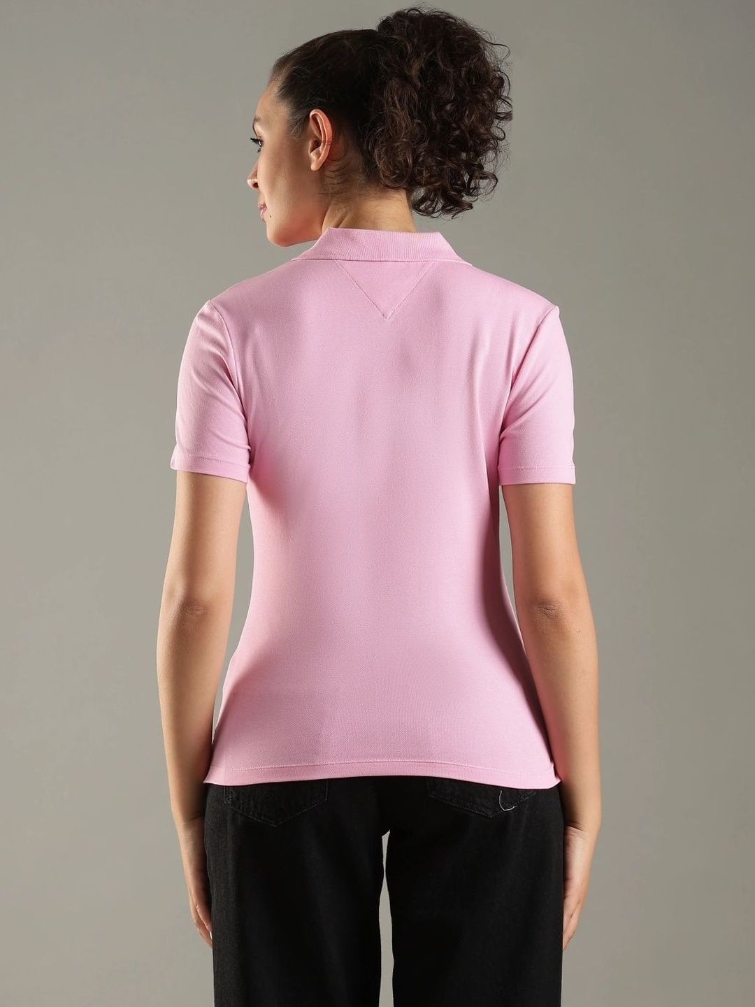 Brand Logo Polo Collar Slim Fit T-shirt