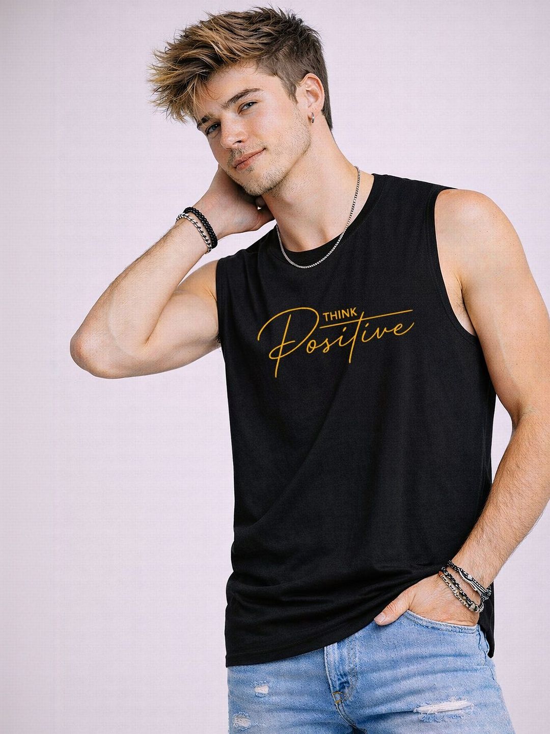 INVICTUS Men Typography Printed Round Neck Relaxed Fit T-shirt
