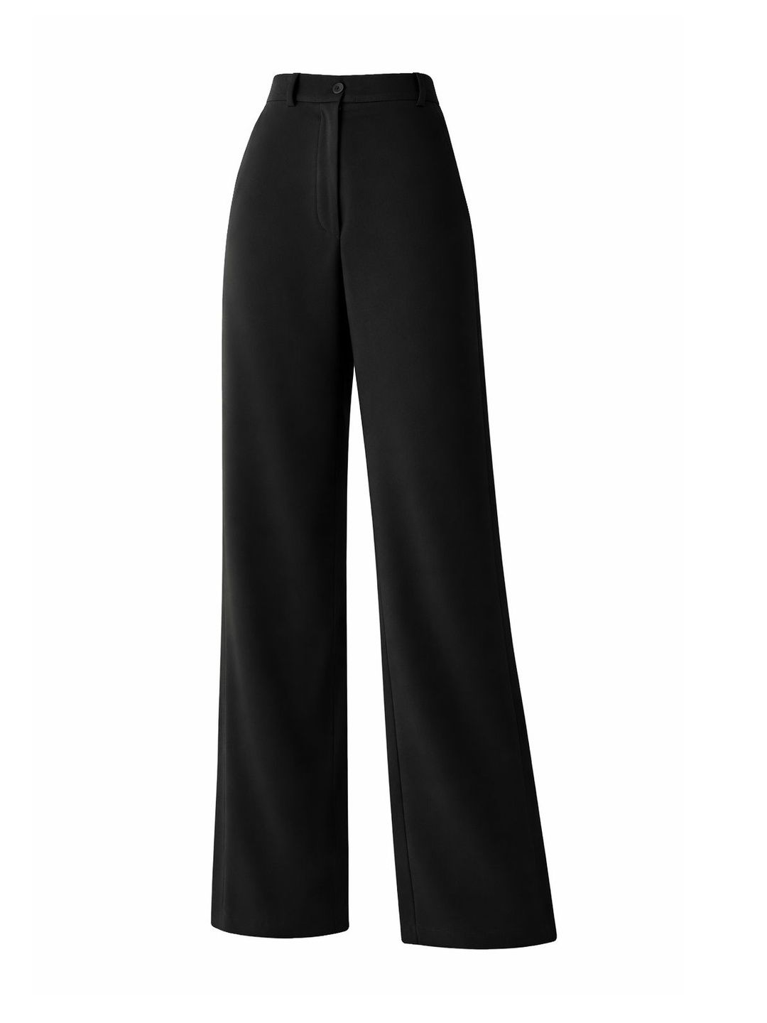 CREZYVEZY Women Relaxed Straight Leg Straight Fit High-Rise Non Iron Trousers