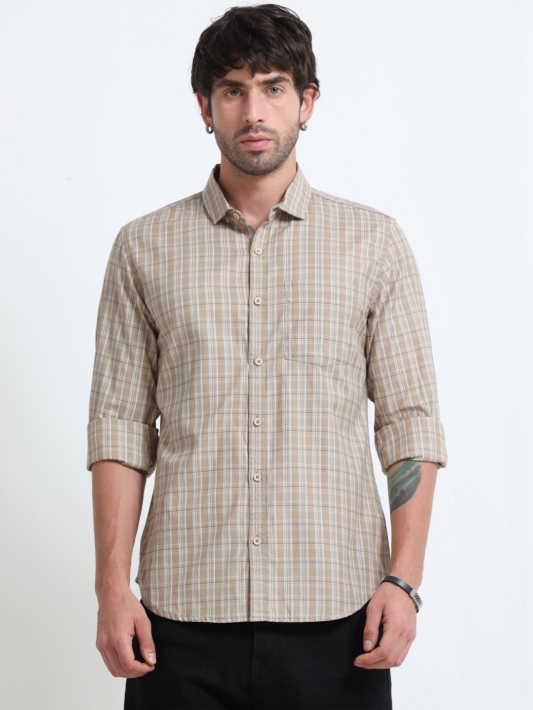 Mast & Harbour Men Checked Casual Shirt