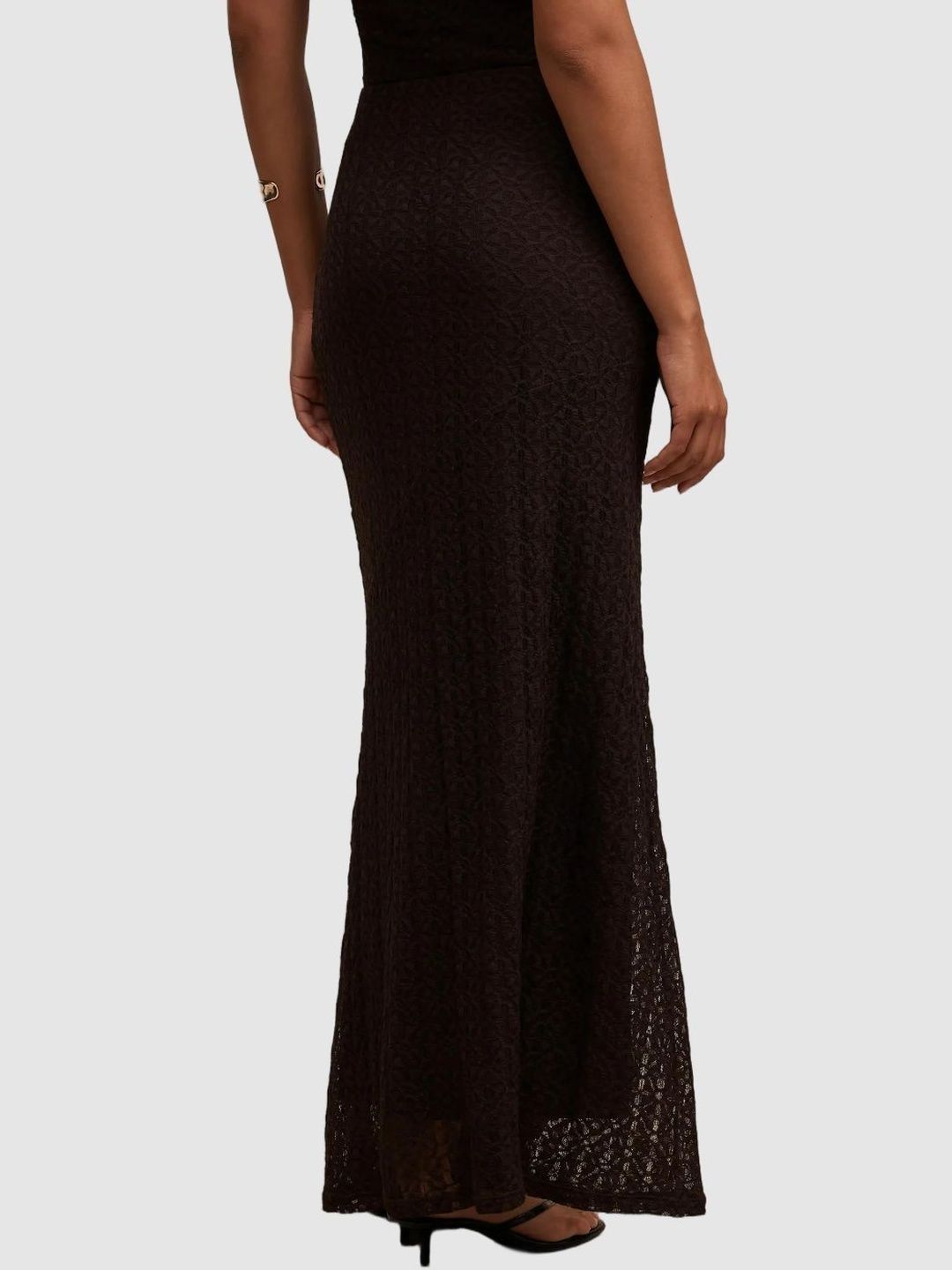 Geometric Knits Maxi A-Line Skirt