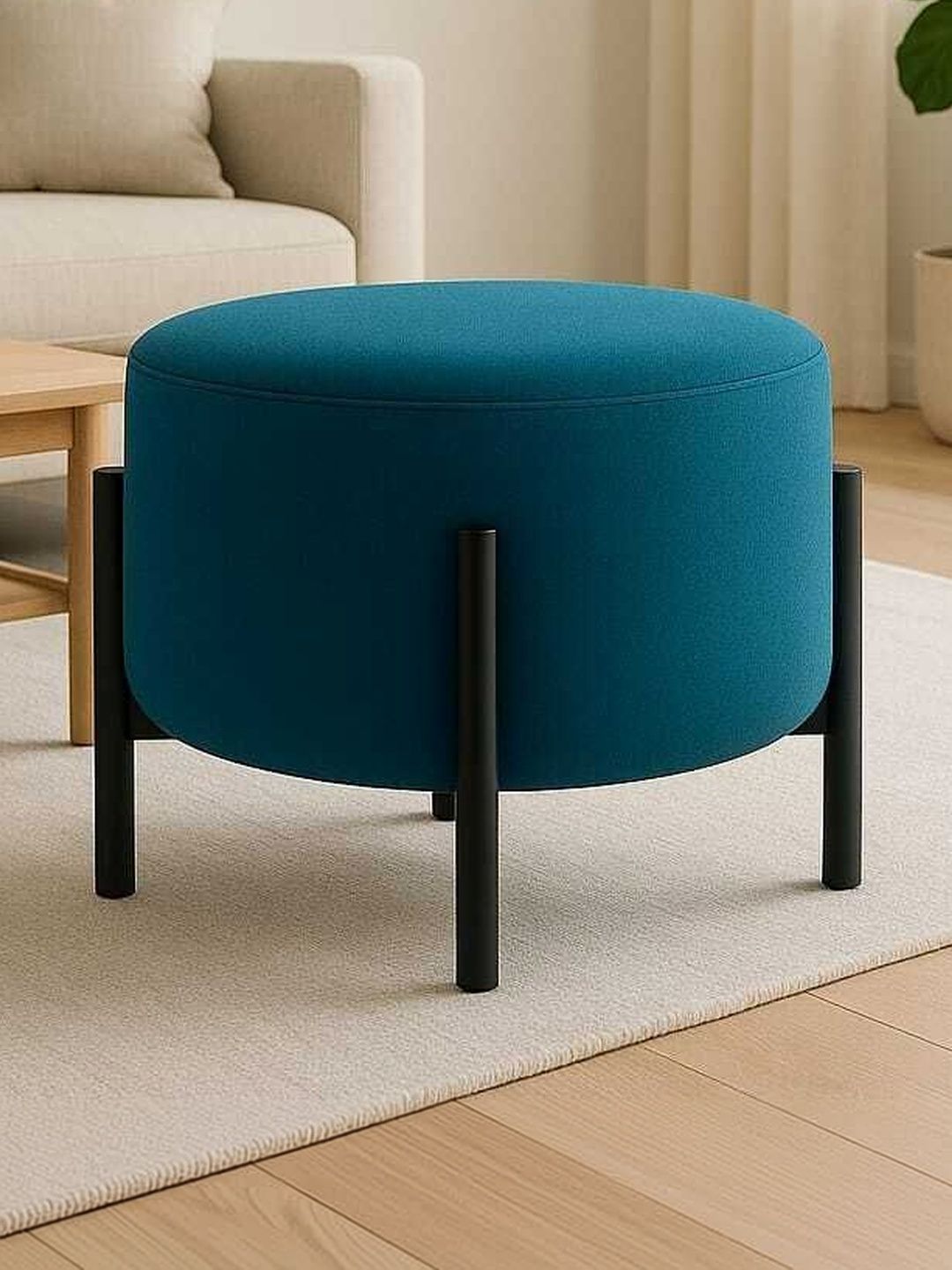 JAICO Green Round Ottomans