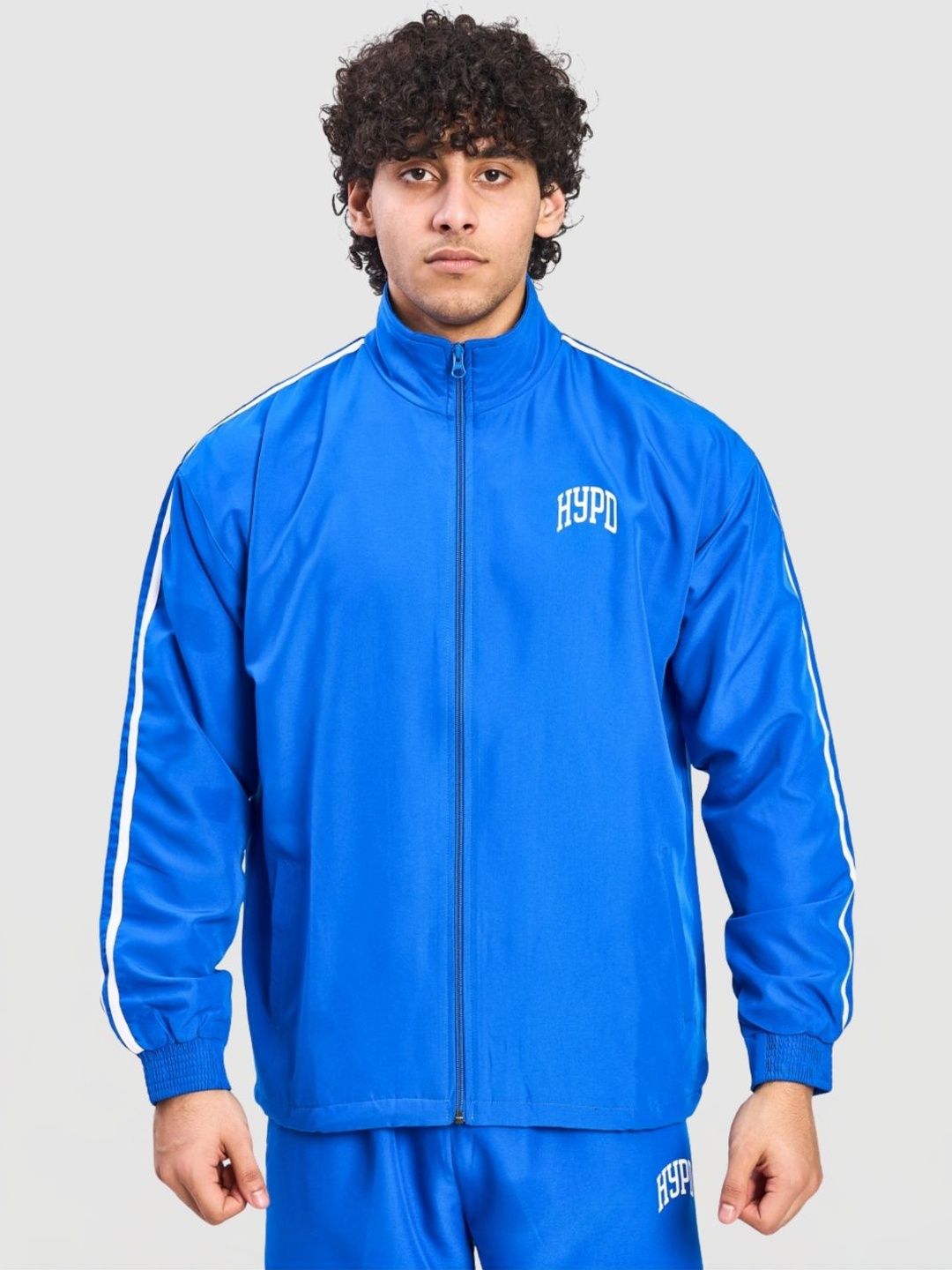 HYPD Men Brand Logo Colourblocked Lightweight Training or Gym Sporty Jacket