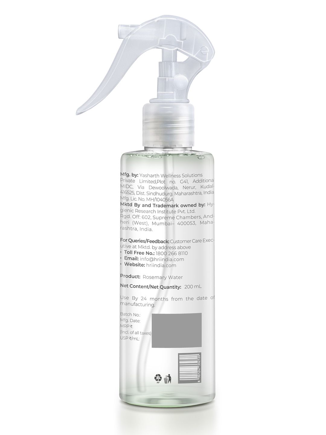 Buy Streax Rosemary Water Hair Spray for Hair Growth - 200 ml