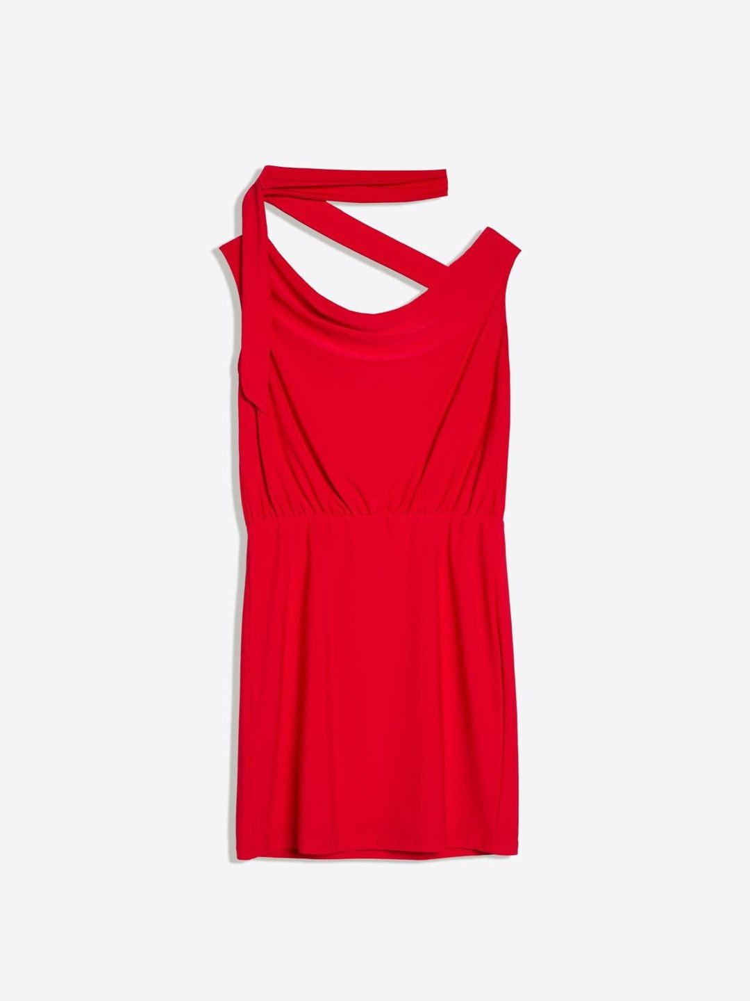 Bardot scarf mini dress