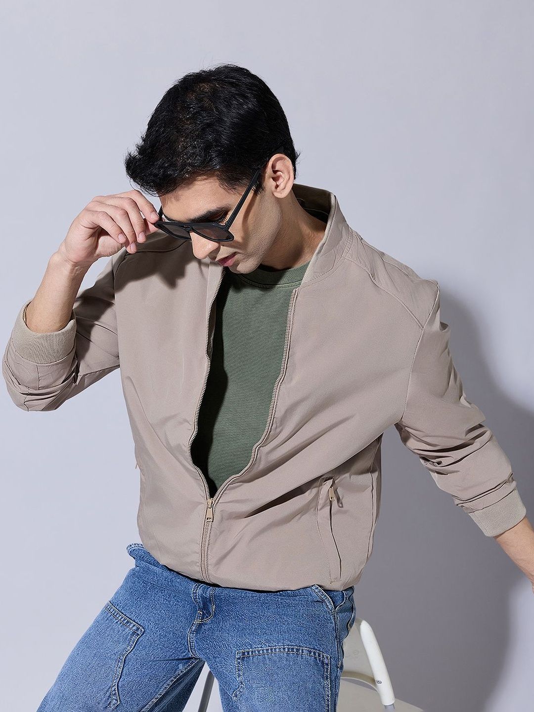 SHOWOFFFF Men Lightweight Outdoor Bomber Jacket