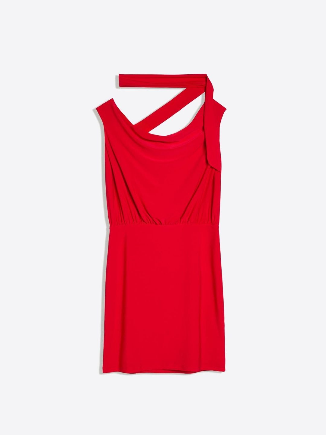 Bardot scarf mini dress
