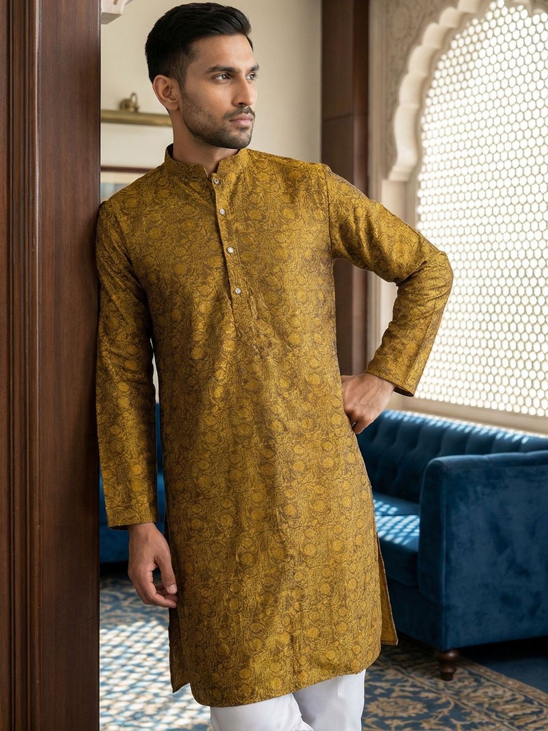 Anouk Men Jacquard Kurta