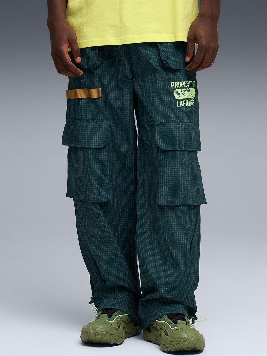Puma Puma Men Relaxed Fit Colourblocked Cargos