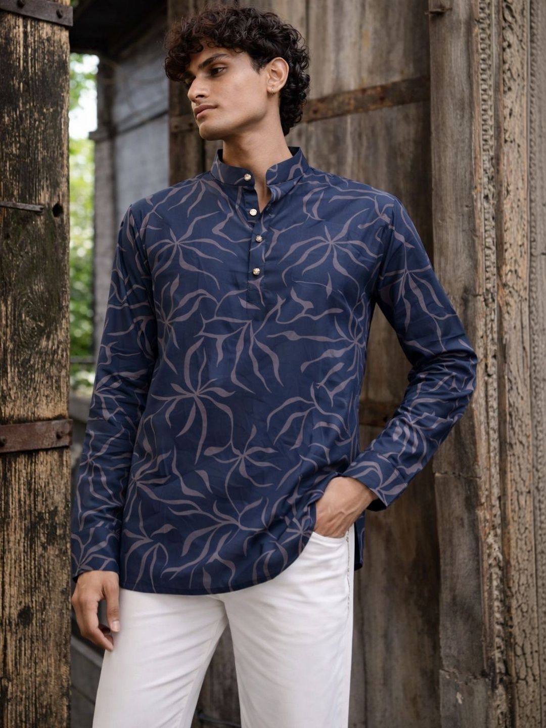 Rawayi Men Abstract Kurta